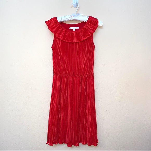 Seamline Cynthia Steffe Red Pleat Dress - Picture 2 of 8